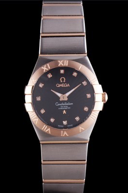 Omega Constellation Rose Gold Bezel Two Tone Band som99 621479