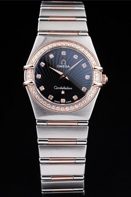 Omega Top Replica 8490 Stainless Steel Strap Gold Swiss Constellation Luxury Watch