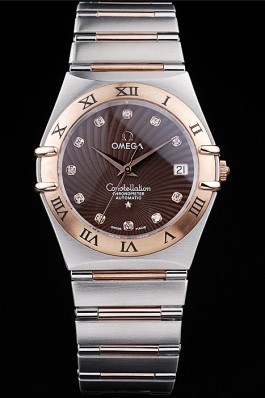 Brown Top Replica 8500 Stainless Steel Strap Swiss Constellation Luxury Watch