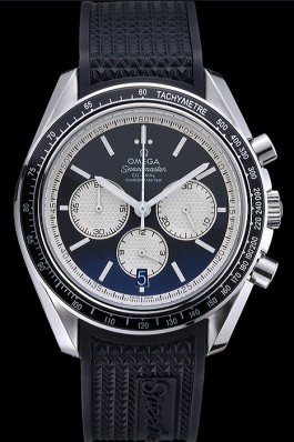 Omega Speedmaster Black Rubber Strap Black Dial 622041