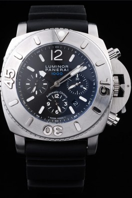 Panerai Top Replica 8537 Black Rubber Strap Black Luxury Watch 97