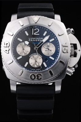 Panerai Top Replica 8548 Black Rubber Strap Luminor Luxury Watch 96