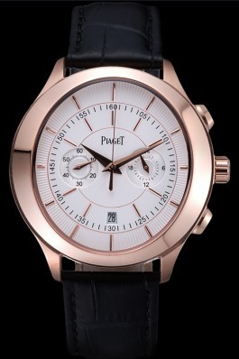 Piaget Gouverneur Chronograph Rose Gold White Dial 621980