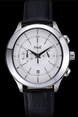 Piaget Gouverneur Chronograph Stainless Steel White Dial 621981