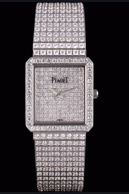 Piaget Swiss Limelight Diamonds Encrusted Stainless Steel Watch 80295
