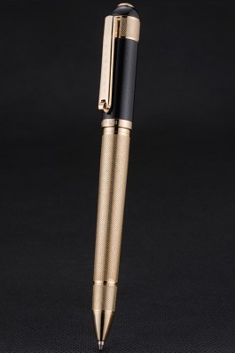Bentley Gold Rimmed Gold Lower Body Black Ballpoint Pen 622793