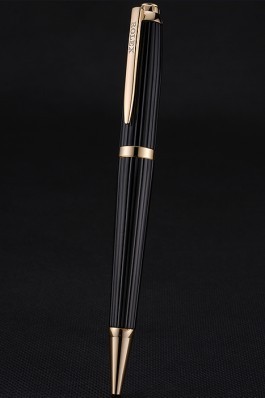 Rolex Rose Gold Rimmed Black Ballpoint Pen 622802