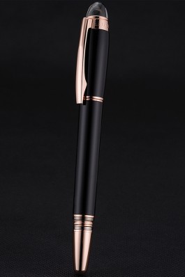 MontBlanc Starwalker Red Gold Rimmed Black Ballpoint Pen With Cap 622818