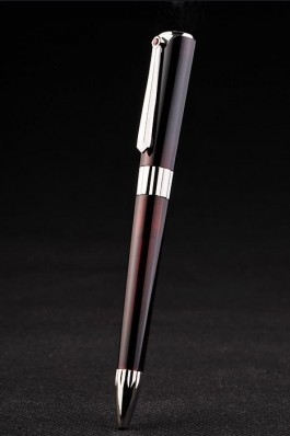 MontBlanc Top Replica 8289 Burgundy Strap Silver Trimmed Burgundy Ballpoint Pen