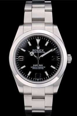 Rolex Explorer Top Replica 9187 Stainless Steel Bezel Black Dial 41984