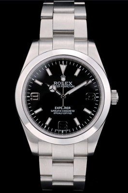 Rolex Swiss Top Replica 9218 Explorer Stainless Steel Bezel Black Dial 42002