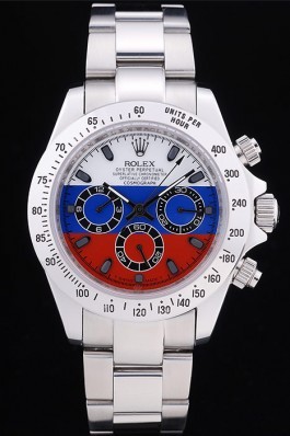 Rolex Cosmograph Daytona Silver Bracelet Russian Flag Dial 7473
