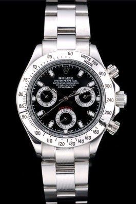 Rolex Daytona Top Replica 9177 Lady Stainless Steel Case Black Dial Tachymeter