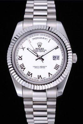 Rolex Day-Date White Dial Stainless Steel Bracelet 622547