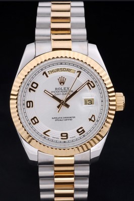Rolex Top Replica 8810 Stainless Steel Strap Day-Date Luxury Watch 201