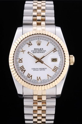 Rolex Datejust White Dial Ribbed Bezel 7451