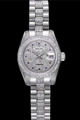 Swiss Rolex DateJust Diamond Dial Stainless Steel 622021
