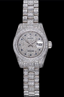 Swiss Rolex DateJust Diamond Dial Stainless Steel 622022