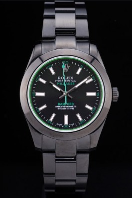 Rolex Milgaus Bamford Ion Plated Stainless Steel Bezel Black Dial 7476