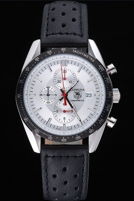 Tag Top Replica 7527 Black Leather Strap Heuer Carrera 88