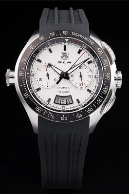 Tag Top Replica 7471 Black Rubber Strap Swiss SLR Silver Luxury Watch