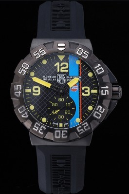 Tag Heuer Formula One Grande Date Black And Yellow Dial Rubber Bracelet 622280