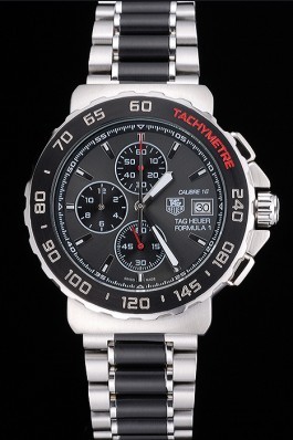Tag Heuer Formula 1 Calibre 16 Chronograph Black Dial Two Tone Stainless Steel Band 622413