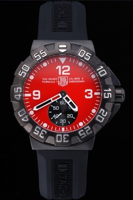 Tag Heuer Formula One Grande Date Red Dial Rubber Bracelet 622277