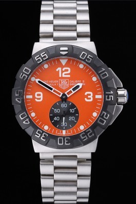 Tag Heuer Formula One Grande Date Orange Dial Stainless Steel Bracelet 622287