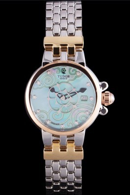 Tudor Clair de Rose White Dial Two Tone Band 621495