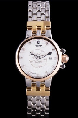 Tudor Clair de Rose Green Dial Two Tone Band 621496
