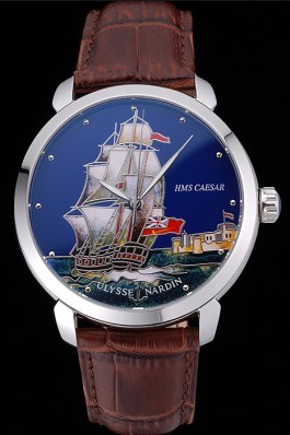 Ulysse Nardin Classico HMS Caesar Limited Edition Brown Leather Strap 622422
