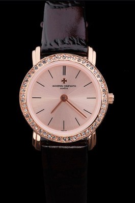 Vacheron Top Replica 7562 Maroon Leather Strap Constantin 70