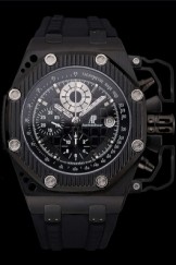 Swiss Audemars Piguet Royal Oak Offshore Survivor Black Dial Black Steel Case Black Rubber Strap 622860