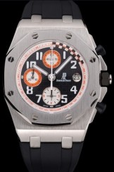 Swiss Audemars Piguet Royal Oak Offshore White And Orange Dial Stainless Steel Case Black Rubber Strap 622857