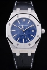 Audemars Top Replica 7657 Black Crocodile Leather Strap Piguet Royal Oak 214