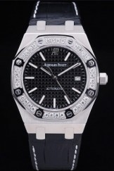 Audemars Top Replica 7659 Black Crocodile Leather Strap Piguet Royal Oak 209