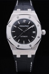 Audemars Top Replica 7655 Black Crocodile Leather Strap Piguet Royal Oak 223
