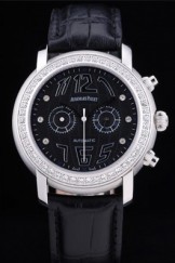 Audemars Top Replica 7621 Black Crocodile Leather Strap Piguet Jules Audemars Tourbillon 200
