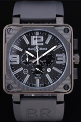 Bell Top Replica 7760 Black Rubber Strap and Ross BR01-92 Carbon