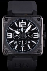 Bell Top Replica 7764 Black Rubber Strap and Ross BR01-92 Carbon