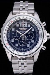 Breitling Professional Chronospace Black Dial Stainless Steel Bracelet 622505
