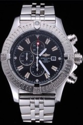 Breitling Chronomat Evolution Black Dial Stainless Steel Bracelet 622515