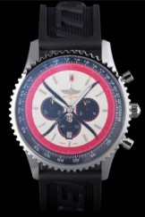 Breitling Certifie Black Rubber Strap Beige Dial Chronograph 80181