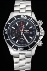 Breitling Superocean Chronograph II Black Dial Stainless Steel Bracelet 622428
