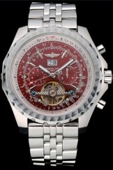 Breitling Bentley Mulliner Tourbillon Red Dial Stainless Steel Case And Bracelet 622736