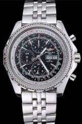 Breitling Bentley GT Racing Black Dial Stainless Steel Case And Bracelet 622217
