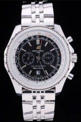 Black Top Replica 7808 Strap Breitling Bentley Steel Link Watch