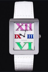 Franck Muller Infinity Stainless Steel Bezel White Croco Bracelet 80279