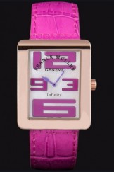 Franck Muller Infinity Rose Gold Bezel Fuchsia Croco Bracelet 80282